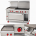 Thumbnail image #3 for American Range 48-Inch Gas Restaurant Range with 24-Inch Left Griddle, 4 Open Burners, Convection Oven, and Right Storage Base