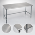 Thumbnail image #3 for Eagle Group Deluxe Series 60 x 30 Inch Flat Top Work Table with 304 Stainless Steel Top and Galvanized Tubular Base