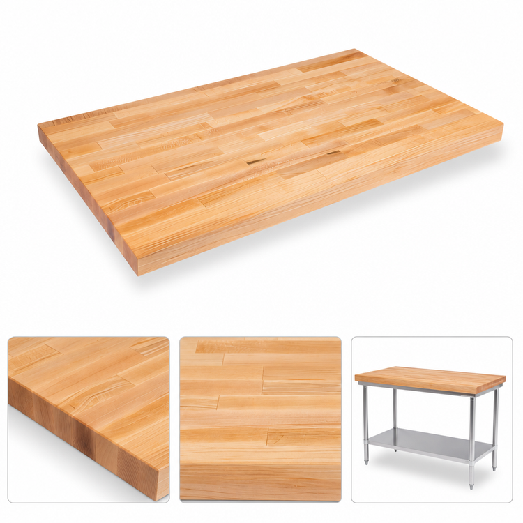 Product image #3 for John Boos Wood Work Table Top, 60 x 24 x 2-1/4 Inch, Edge Grain Flat Top, Northern Hard Rock Maple