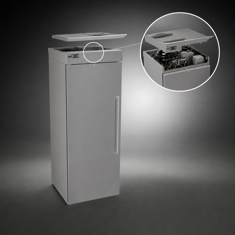 Product image #3 for Glastender C1TH24F 24-Inch Single-Section One-Zone Top-Serviced High-Profile Back Bar Cooler with Full-Height Door