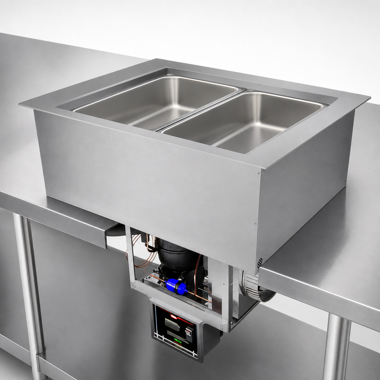 Product image #3 for Hatco CWBP-2 Two-Pan Top-Mount Drop-In Refrigerated Well