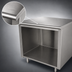 Thumbnail image #3 for Advance Tabco 120-Inch x 36-Inch 14-Gauge 304 Stainless Steel Work Table with Open Front Cabinet Base