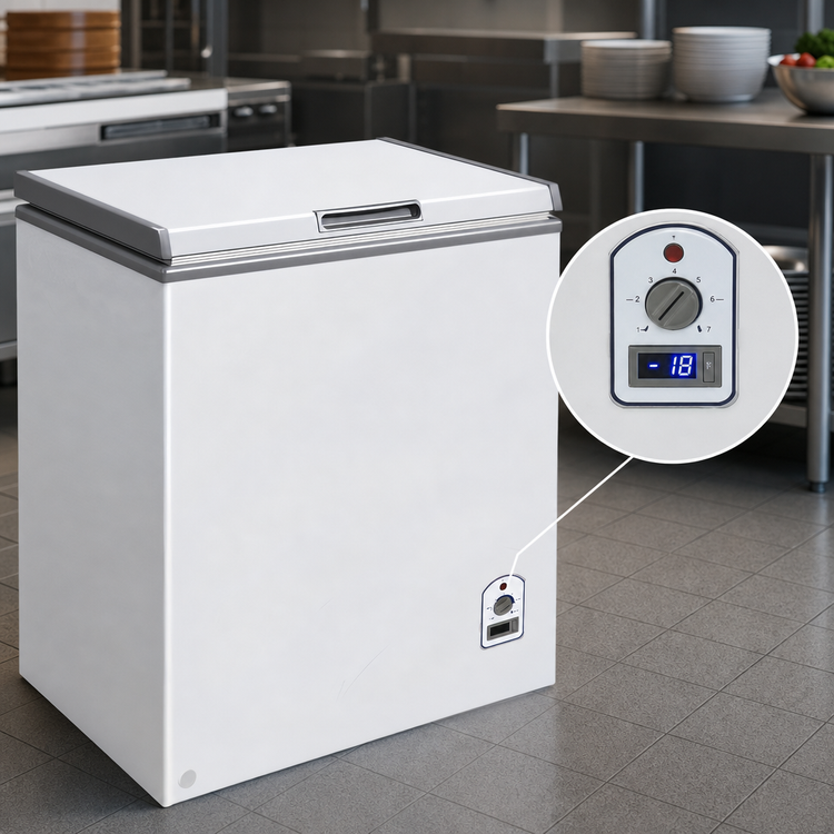 Product image #3 for Serv-Ware 7.1 Cu. Ft. White Solid Door Chest Freezer with Locking Lid