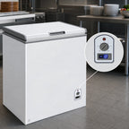 Thumbnail image #3 for Serv-Ware SWCF-7 7.1 Cu. Ft. White Commercial Chest Freezer with Locking Lid and Temperature Display