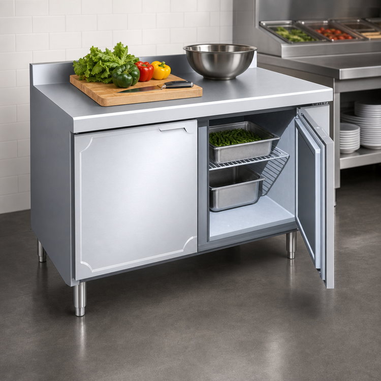 Product image #3 for La Rosa L-21130-23-28 30 Inch Worktop Reach-In Freezer Base — 1-Section Remote Refrigeration