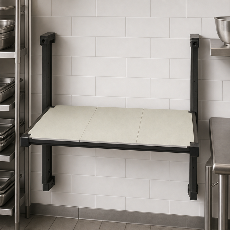 Product image #3 for Cambro Camshelving Elevation Series 21 x 24 Inch Solid Wall Shelving Shelf Kit, Brushed Graphite