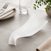 Thumbnail image #4 for Ardesia Mescalore Bright White Porcelain Free-Form Long Plate, Large, 10-3/8 x 4 in.