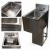 Thumbnail image #3 for BK Resources 12 Inch Wide Underbar Dump Sink with 10 x 14 x 6 Bowl and Pedestal Base