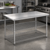 Thumbnail image #3 for Eagle AdjusTable Basic Unit 60 Inch x 30 Inch 14 Gauge 304 Stainless Steel Work Surface Table with 2 Adjustable Wire Undershelves