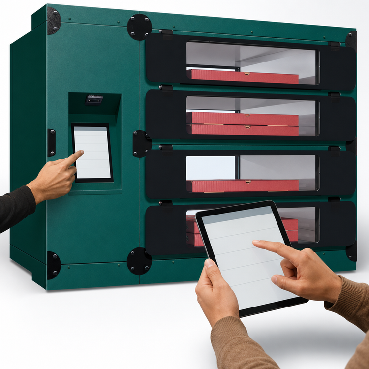 Product image #3 for Hatco Flav-R 2-Go Built-In Pizza Locker System, 8 Lockers, 120V