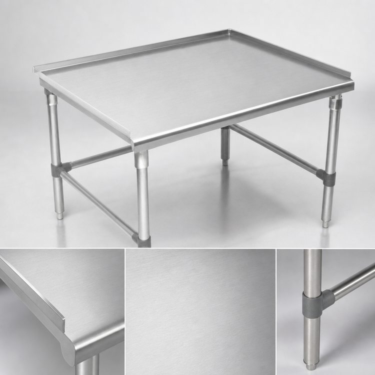 Product image #3 for John Boos 30 Inch W x 30 Inch D x 24 Inch H Stainless Steel Equipment Stand, 16-Gauge Top