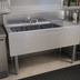 Thumbnail image #3 for Three-Compartment Underbar Sink Unit with Right Drainboard, 48 Inch W x 24 Inch D