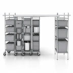 Thumbnail image #3 for Metro TOP-TRACK LTTE24C Double-Deep Stationary End Unit Kit, 24-Inch Wide, Chrome, with 86-Inch Posts