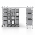 Thumbnail image #3 for Metro TOP-TRACK Super Erecta & Super Adjustable Double-Deep Top-Track Stationary End Unit Kit, 24-Inch Wide, Chrome