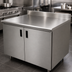 Thumbnail image #3 for Advance Tabco 144-Inch x 30-Inch Enclosed Stainless Steel Work Table with Cabinet Base, 14-Gauge 304 Top and 5-Inch Backsplash