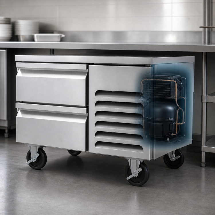 Product image #3 for Southbend Platinum 64-Inch Low-Height Self-Contained Refrigerator Base with 2 Drawers