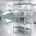 Thumbnail image #3 for MetroMax i 60-Inch x 18-Inch x 63-Inch Stationary 4-Shelf Open Grid Polymer Starter Shelving Unit