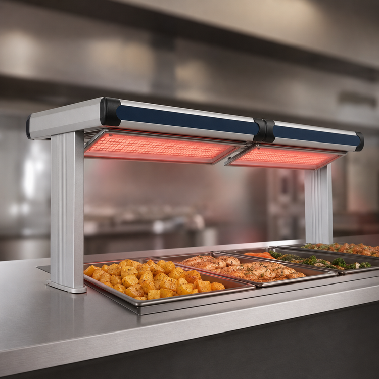 Product image #3 for Hatco Glo-Ray Designer Dual Infrared Strip Heater, 27-1/2-Inch Wide, 3-Inch Spacing, 1000 Watts, Aluminum