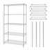Thumbnail image #3 for Quantum WR86-3072C-5 Wire Shelving Starter Kit — 5-Shelf 72 Inches x 30 Inches x 86 Inches, Chrome, 600-800 lb. Capacity
