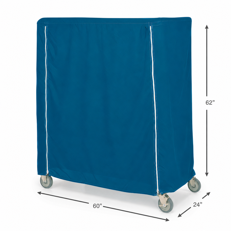 Product image #3 for Metro Queen Mary & Banquet Cart Cover, 60 x 24 x 62 Inch, Uncoated Nylon, Mariner Blue