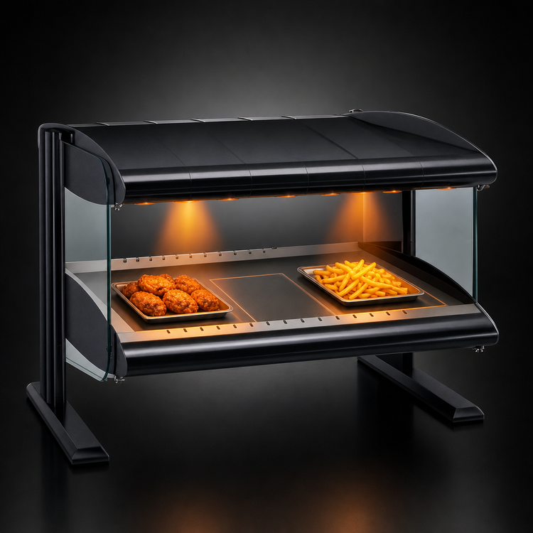 Product image #3 for Hatco Spot On Horizontal Heated Zone Merchandiser Warmer, Countertop, 60-Inch, Single Shelf, 6 Zones