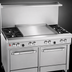Thumbnail image #3 for Southbend Ultimate 48-Inch Gas Restaurant Range with 2 Star/Saute Burners, 36-Inch Griddle, and 2 Space-Saver Ovens