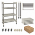 Thumbnail image #3 for Cambro Camshelving Elements XTRA 24-Inch Deep x 54-Inch Long x 80-Inch High 4-Shelf Vented High Density Top Rail Mobile Starter Unit