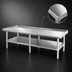 Thumbnail image #3 for Sapphire Manufacturing 72-Inch Wide x 30-Inch Deep Stainless Steel Equipment Stand with Galvanized Undershelf and Legs