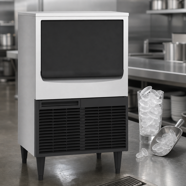 Product image #3 for Hoshizaki Cube-Style Ice Maker With 78 lb Built-In Bin, Water-Cooled, Crescent Ice