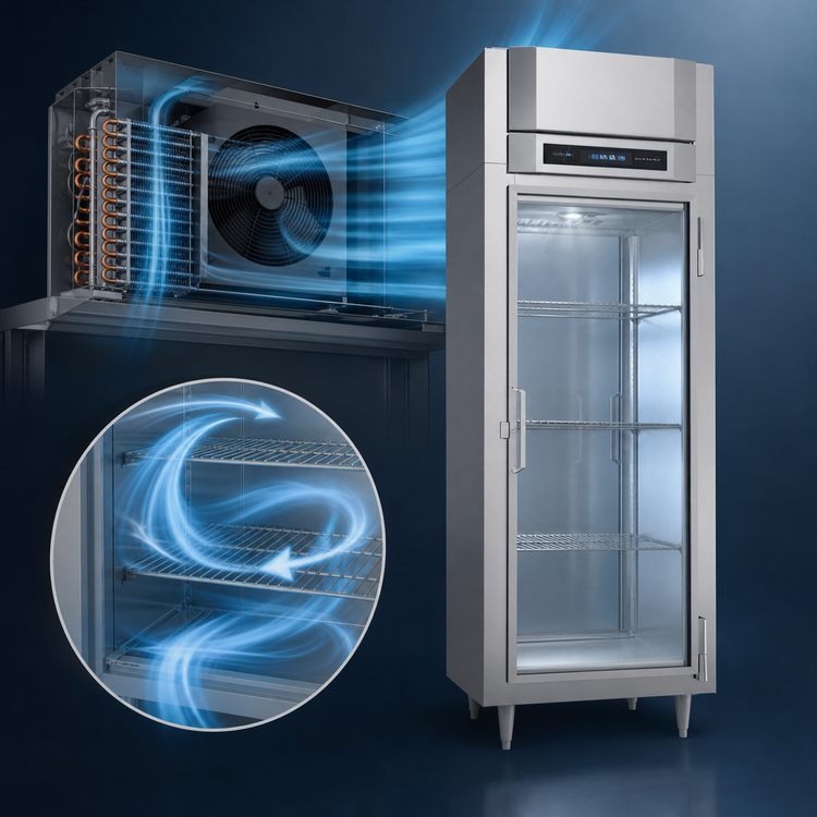 Product image #4 for Victory UltraSpec FS-1D-S1-EW-PT-G-HC One-Section Extra Wide Pass-Thru Glass Door Freezer with V-Core™ Technology
