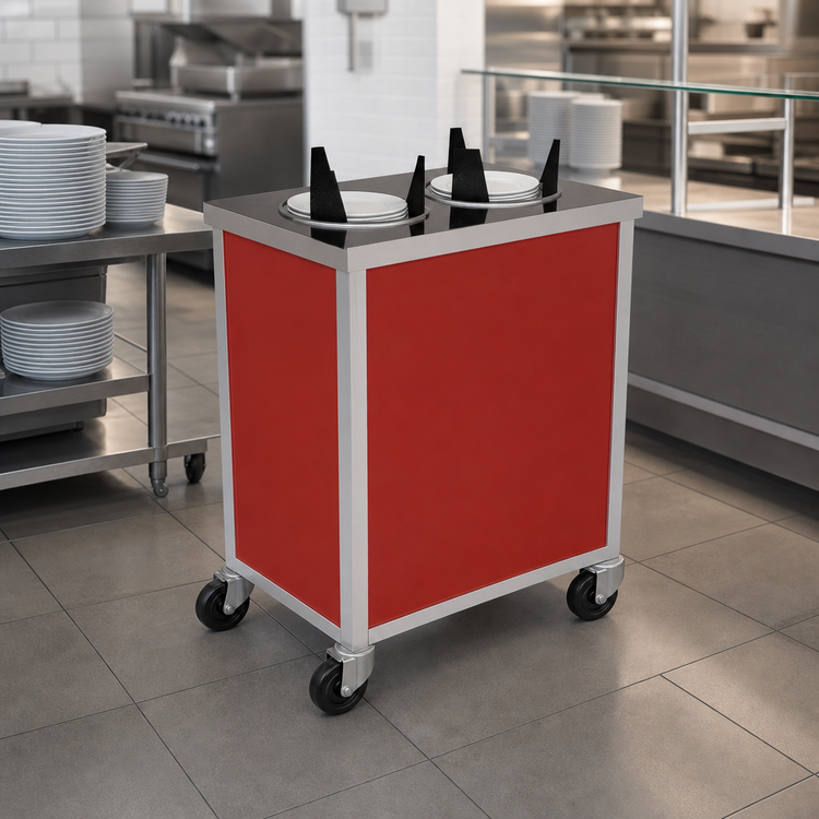 Product image #3 for Mobile Enclosed 2-Tube Plate Dispenser for 8-1/8 Inch Round Plates