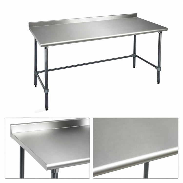 Product image #3 for Eagle BlendPort® Budget Series Stainless Steel Work Table, 30"W x 24"D, with Rear Upturn