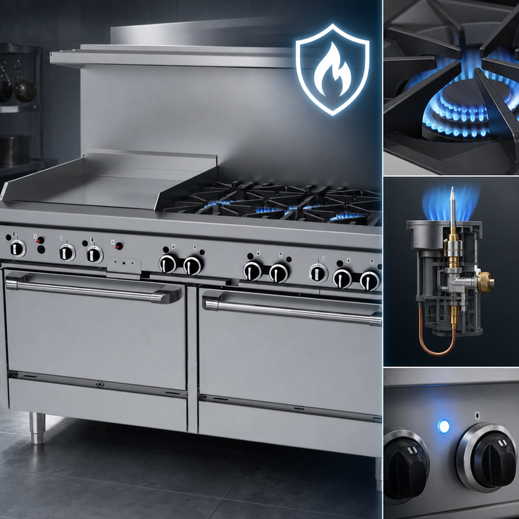 Product image #3 for Garland GF Starfire Pro Series 60-Inch Gas Restaurant Range with 6 Open Burners, 24-Inch Griddle, and 2 Standard Ovens