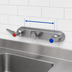 Thumbnail image #3 for EverSteel Stainless Steel 8-Inch Wall Mount Workboard Mixing Faucet with Swivel Outlet, Less Nozzle
