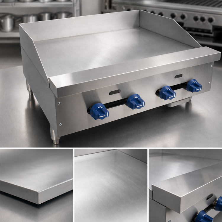 Product image #3 for Comstock-Castle Castle Series 30-Inch Countertop Gas Griddle with 1-Inch Polished Steel Plate