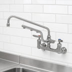 Thumbnail image #3 for T&S Brass UltraRinse S-0231-U12-CR Wall-Mount Pre-Rinse Mixing Faucet, 8-Inch Centers, 12-Inch Swing Spout, 1.5 GPM Spray Arm