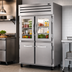 Thumbnail image #3 for True SPEC SERIES 2-Section Reach-In Combination Half-Swing Door Refrigerator with 2 Glass Half Doors and 2 Stainless Steel Half Doors