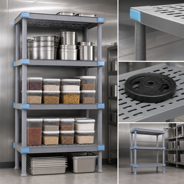 Product image #3 for Millenia 24"W x 21"D x 86"H Polymer Starter Shelving Unit