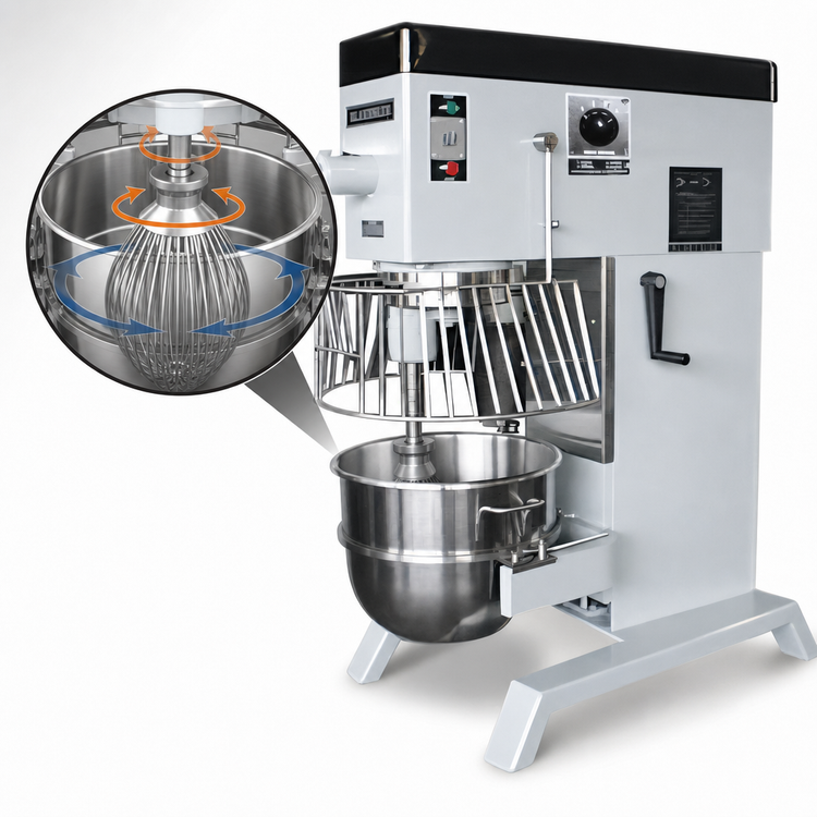 Product image #3 for Blakeslee DD-60 60-Quart Floor Model Planetary Mixer, 4-Speed Gear-Driven, #12 Hub