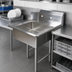 Thumbnail image #3 for BK Resources Straight Stainless Steel Soiled Dish Table, 26-Inch, Right-to-Left, with 20 x 20 x 8 Welded Bowl
