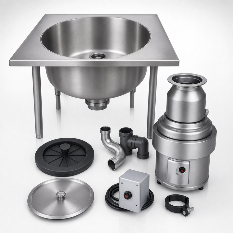 Product image #3 for InSinkErator SS-500™ Commercial Food Waste Disposer Package with 18-Inch Bowl, 5 HP, and Manual Reverse Switch