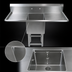 Thumbnail image #3 for John Boos Pro-Bowl 1-Compartment Stainless Steel Sink with Left and Right Drainboards