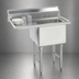 Thumbnail image #3 for Advance Tabco Special Value Series Floor Model 1-Compartment Fabricated Sink with Left Drainboard, 18 x 18 x 14 Bowl, 304 Stainless Steel