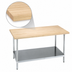 Thumbnail image #3 for Advance Tabco 60 Inch x 24 Inch Laminated Hard Maple Wood Top Work Table with Galvanized Base and Adjustable Undershelf