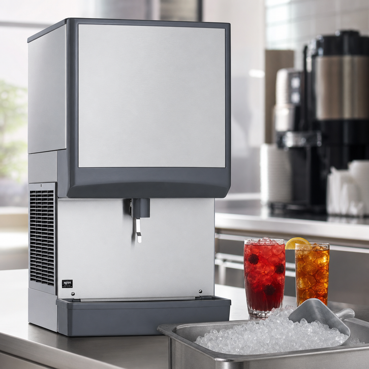 Product image #3 for Follett Symphony Plus 25CI414W-LI Countertop Ice-Only Dispenser with Water-Cooled Chewblet Ice Maker