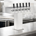 Thumbnail image #3 for Perlick Corporation 4006-6BPC2 Extra-High 6-Faucet Countertop Glycol-Cooled Tee Draft Beer Tower, Polished Chrome