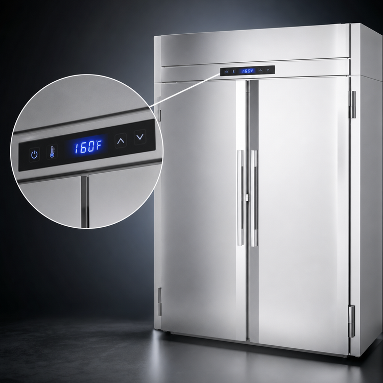 Product image #3 for Victory UltraSpec Two-Section Extra Tall Roll-In Solid Door Warming Cabinet, 72.6 Cu. Ft.