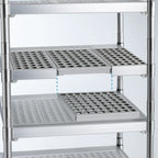 Thumbnail image #3 for Fermod Fermostock 64264-R1 Vented Aluminum Shelf with Removable Polymer Inserts, 26"W x 18"D, 800-lb. Capacity
