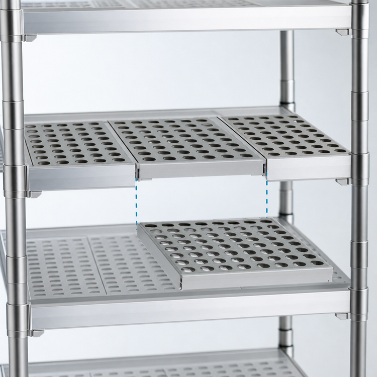 Product image #3 for Fermostock 26-Inch x 18-Inch Horizontal Vented Shelf with Removable Polymer Inserts