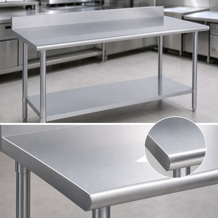 Product image #3 for Duke Deluxe Stainless Steel Work Table with 5-Inch Riser, 48 x 36 Inches